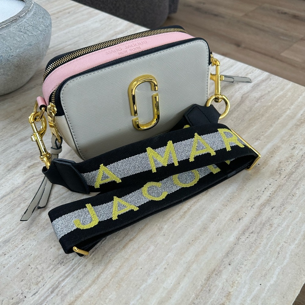 Marc Jacobs Cream and Pink Crossbody Bag